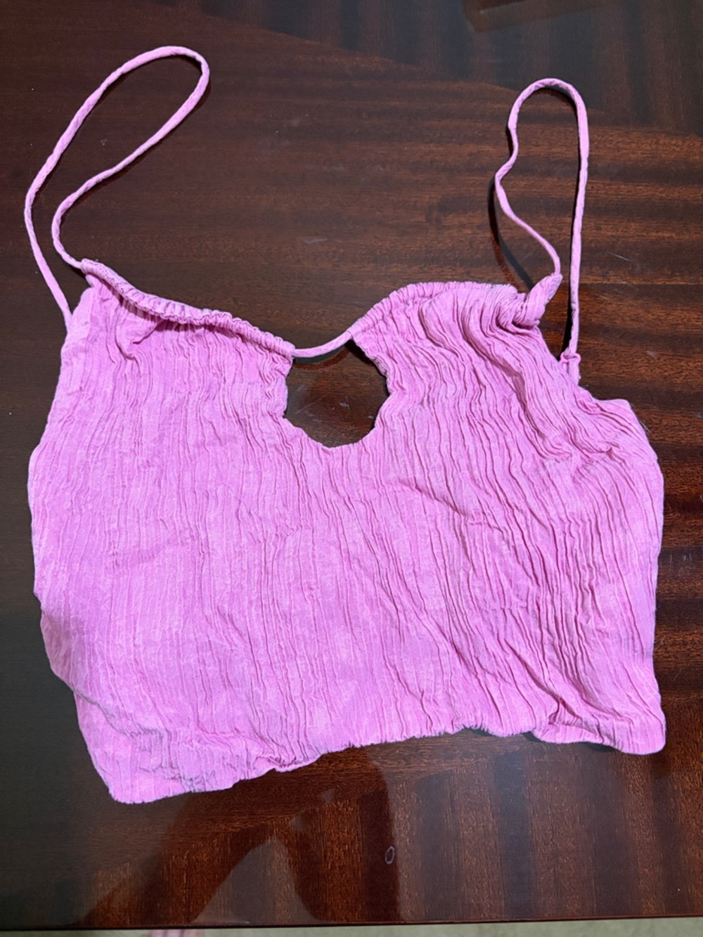Zara Pink Crinkle Bralette